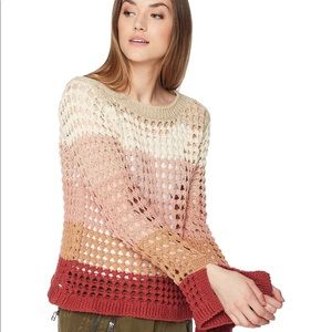 NWT Chloe sweater pullover, Rust cream ombré.